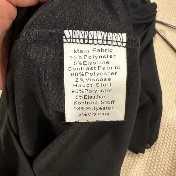 Hanna Nikole black chiffon dress with 3/4 sleeves, elegant and versatile, L - Picture 7 of 7